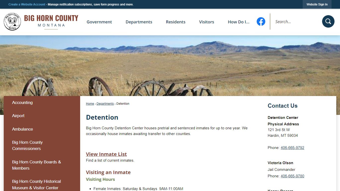 Detention | Big Horn County, MT